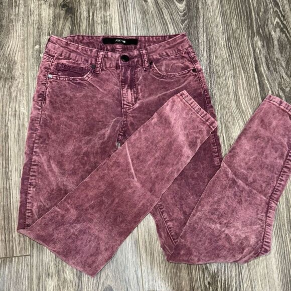Joe's Velvet Purple Skinny Jeans Size 12 - Picture 2 of 4